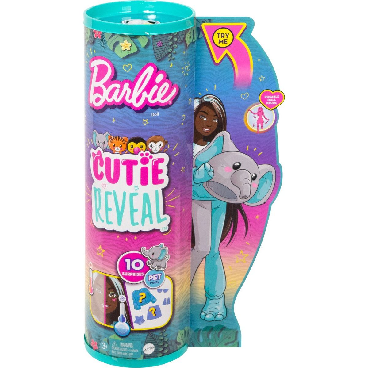 Barbie Cutie Reveal Džungle Slon (POŠKOZENÝ OBAL) - Obrázek 2