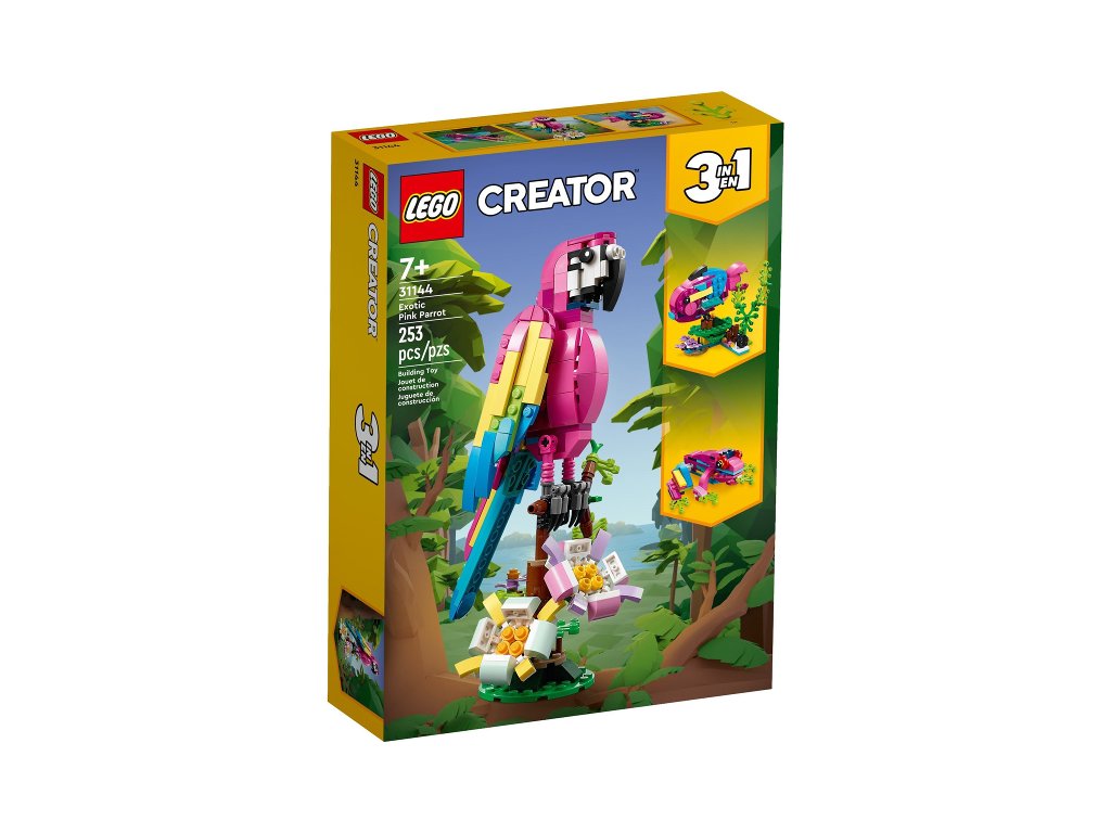 LEGO Creator 3v1 31144 Exotický růžový papoušek