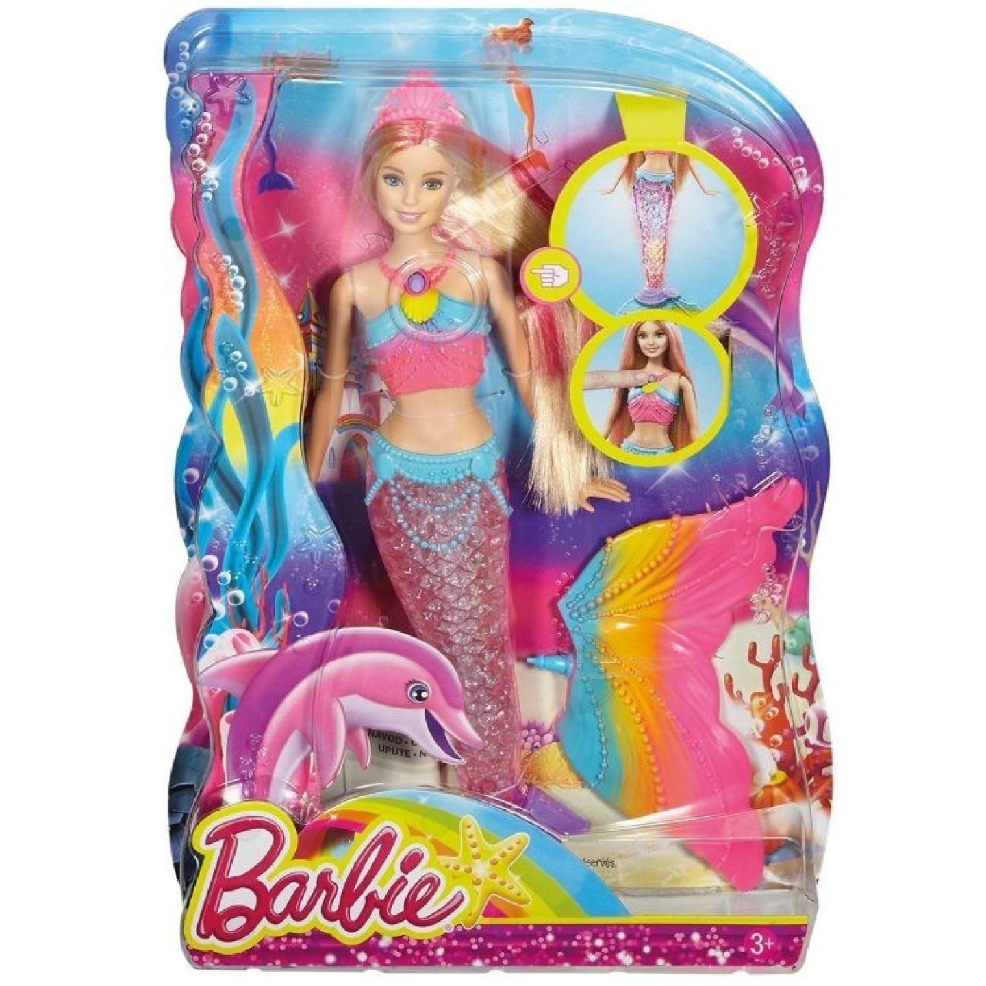 Mattel DHC40 Barbie Duhová mořská panna svítící - Obrázek 4