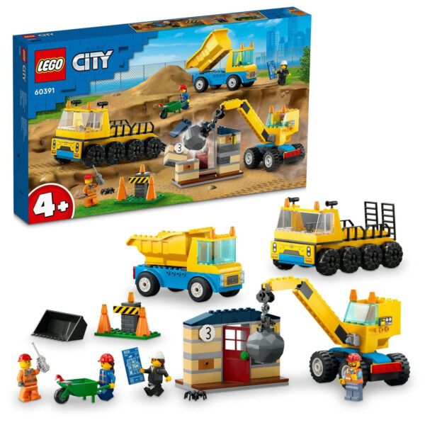 LEGO® City 60391 Vozidla ze stavby a demoliční koule (POŠKOZENÝ OBAL)