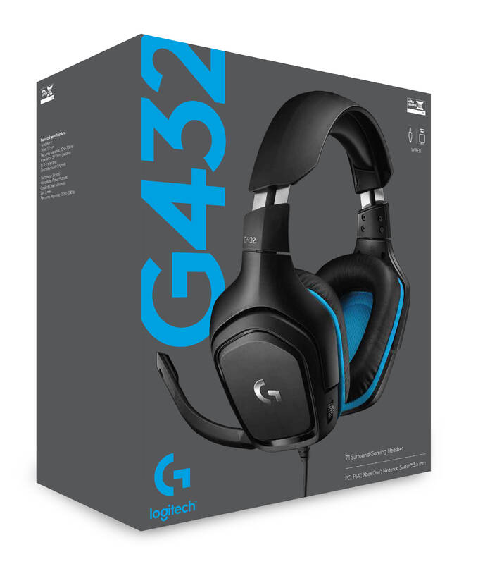 Logitech Gaming G432 7.1 Surround Sound (981-000770) černý - Obrázek 2