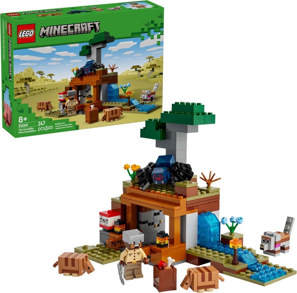 LEGO® Minecraft 21269 Výprava do dolu a pásovec