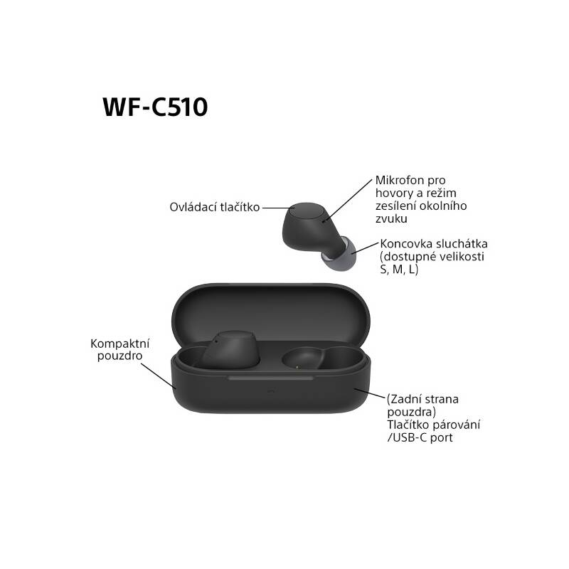 Sony WF-C510 (WFC510B.CE7) černá - Obrázek 3