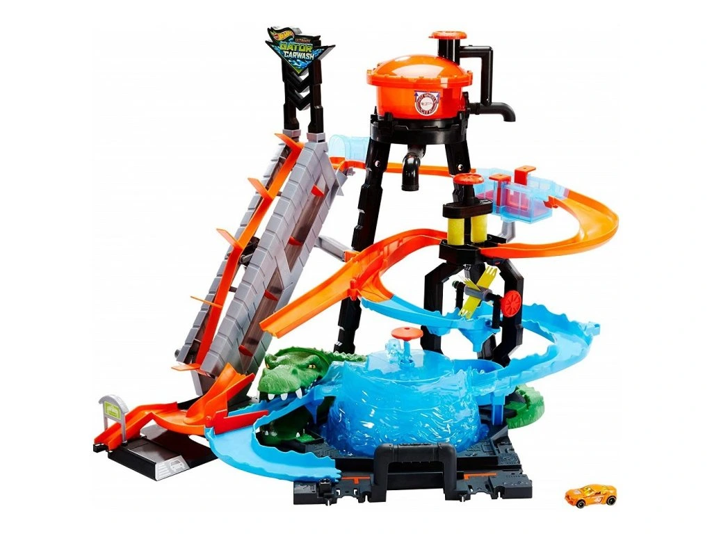 Hot Wheels City ultimátní automyčka s aligátorem