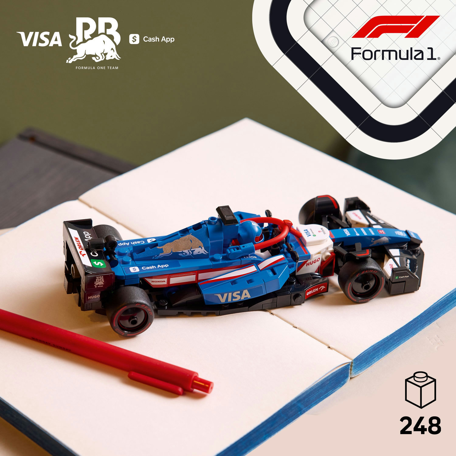 LEGO® Speed Champions 77246 Závodní auto Visa Cash App RB VCARB 01 F1 - Obrázek 3