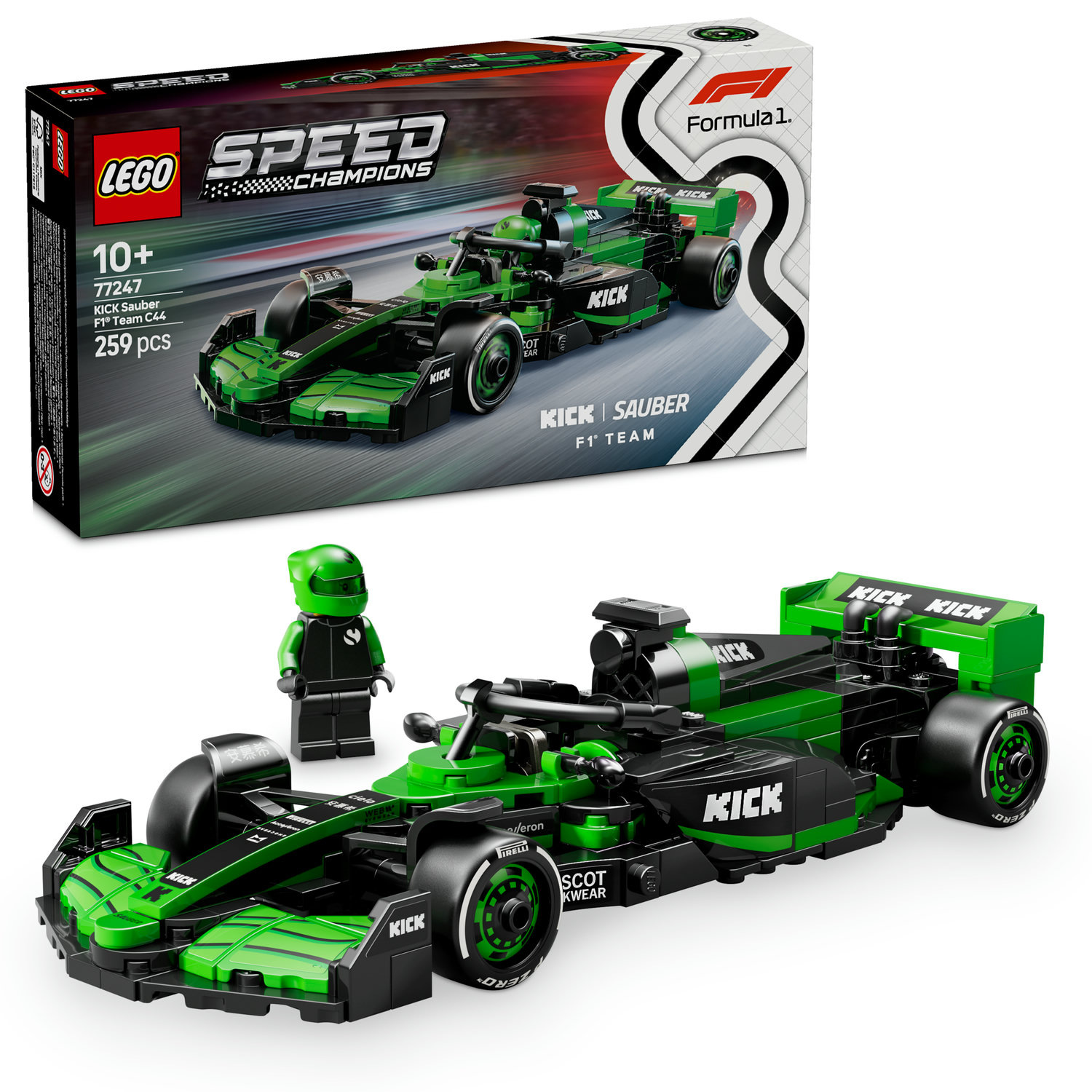 LEGO® Speed Champions 77247 Závodní auto KICK Sauber F1 Team C44