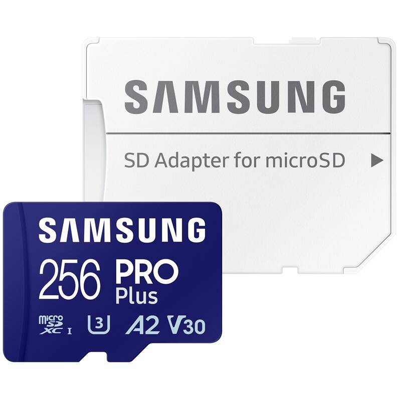 Samsung Micro SDXC PRO Plus 256GB UHS-I U3 (180R/130W) + SD adaptér (MB-MD256SA/EU) - Obrázek 2