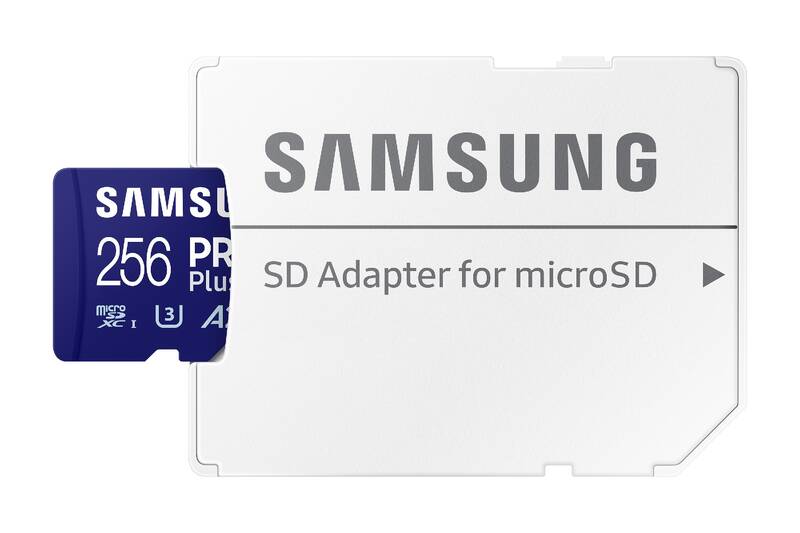 Samsung Micro SDXC PRO Plus 256GB UHS-I U3 (180R/130W) + SD adaptér (MB-MD256SA/EU) - Obrázek 3