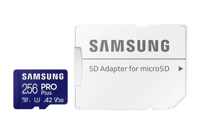 Samsung Micro SDXC PRO Plus 256GB UHS-I U3 (180R/130W) + SD adaptér (MB-MD256SA/EU) - Obrázek 4