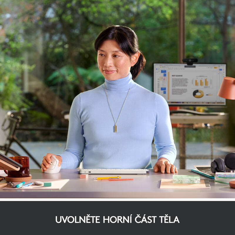 Logitech Lift Vertical Ergonomic (910-006475) bílá - Obrázek 5