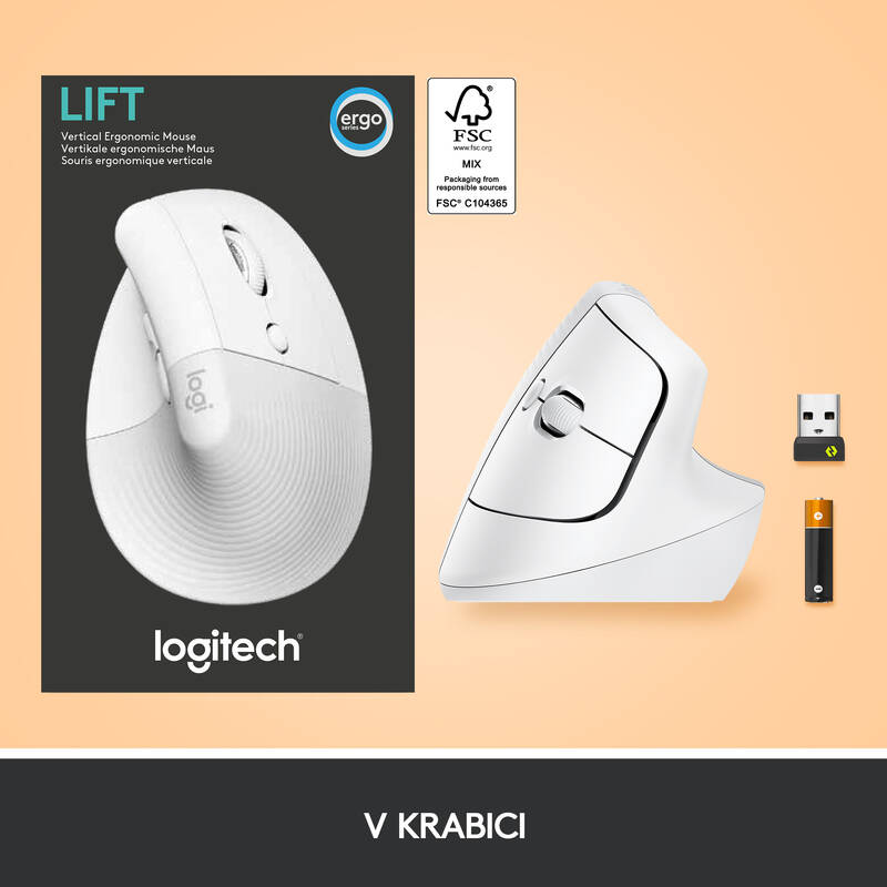 Logitech Lift Vertical Ergonomic (910-006475) bílá - Obrázek 8
