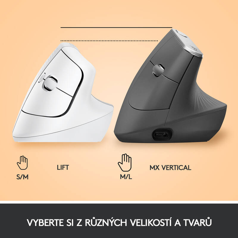 Logitech Lift Vertical Ergonomic (910-006475) bílá - Obrázek 9