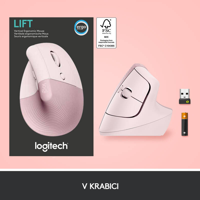 Logitech Lift Vertical Ergonomic (910-006478) růžová - Obrázek 8
