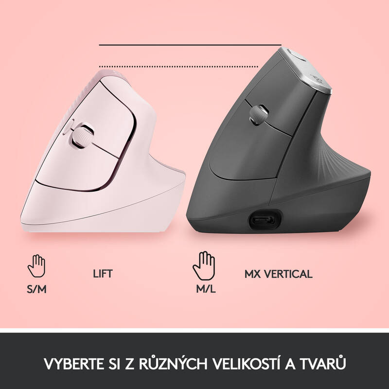 Logitech Lift Vertical Ergonomic (910-006478) růžová - Obrázek 9