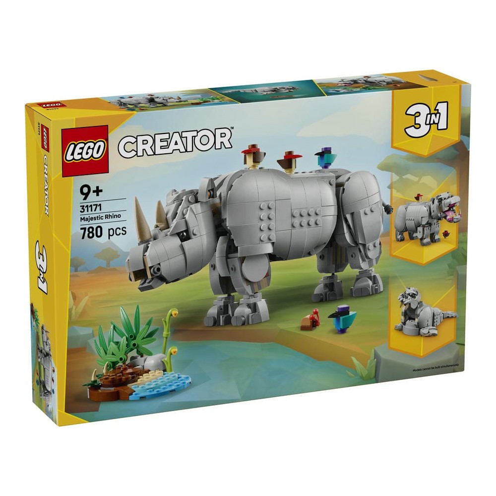 LEGO® CREATOR 31171 Divoká zvířata: Majestátní nosorožec s ptáčky - Obrázek 2