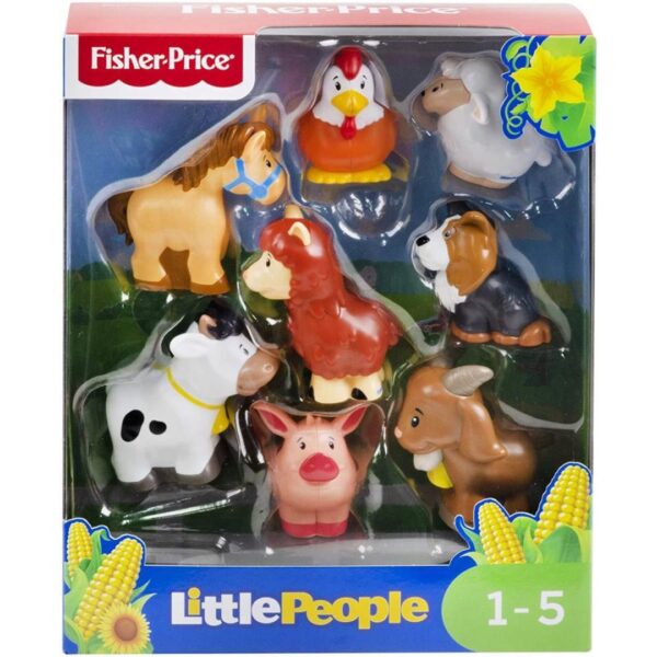 Fisher Price Mattel Little People 8 zvířátek z farmy