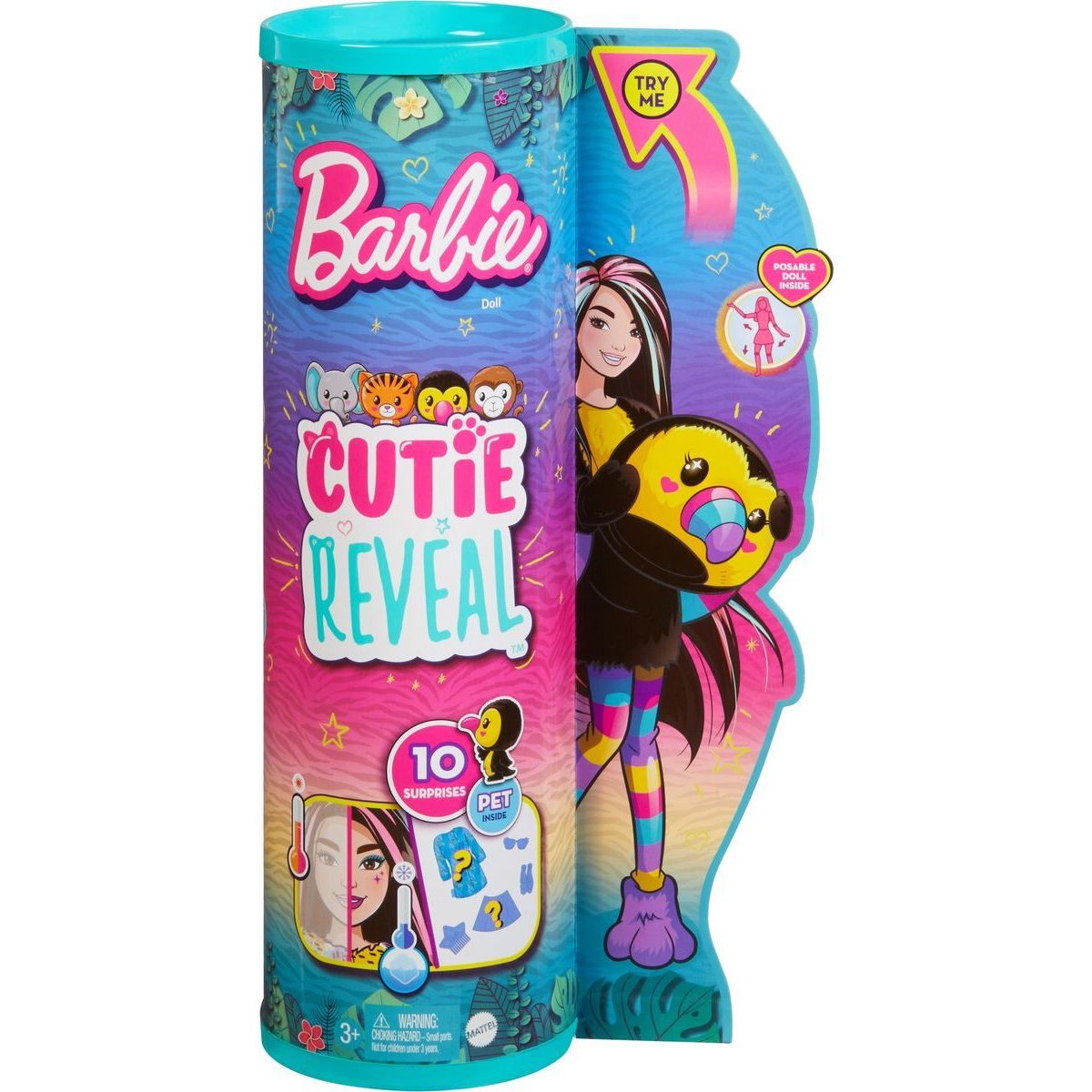 Mattel Barbie Cutie reveal Džungle - tukán - Obrázek 6