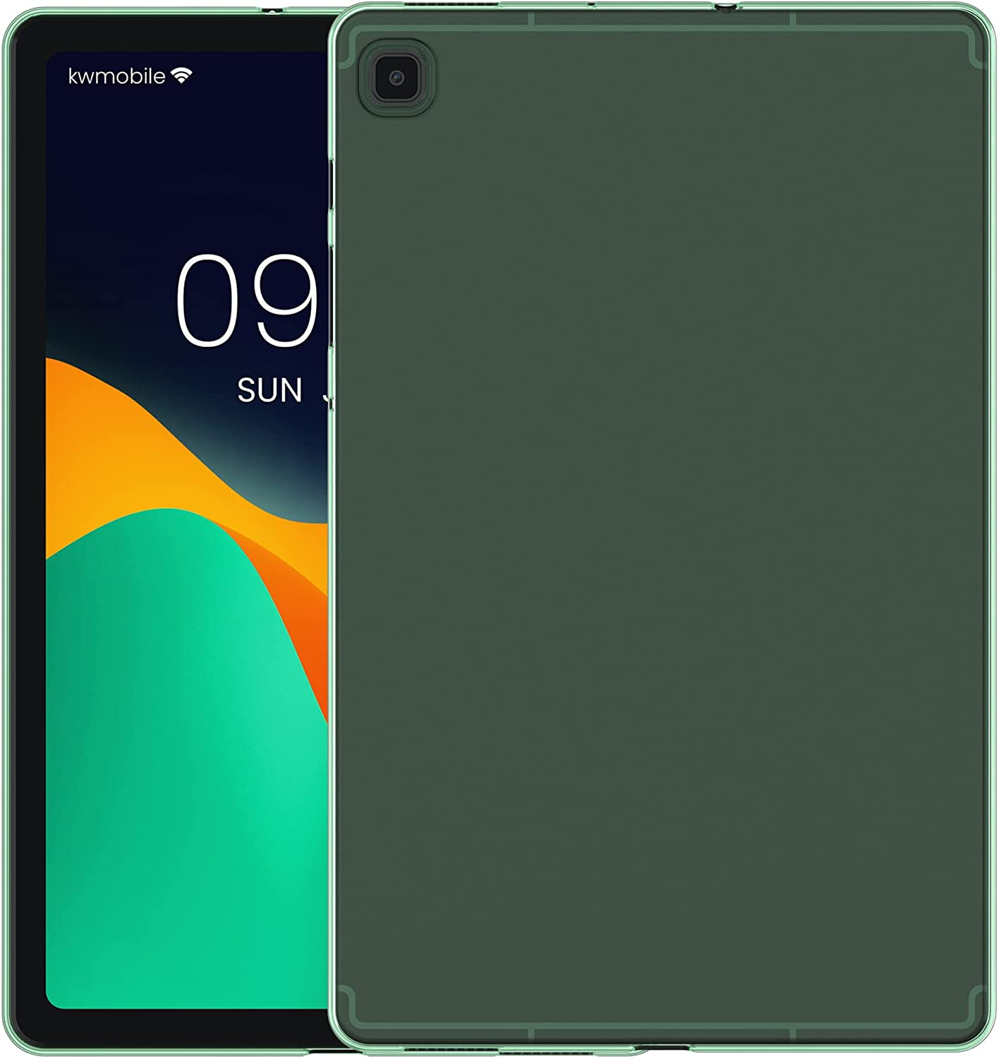 kwmobile Silikonové pouzdro průhledné Samsung Galaxy Tab S6 Lite (2022) / (2020) / (2024) - zelené - Obrázek 9