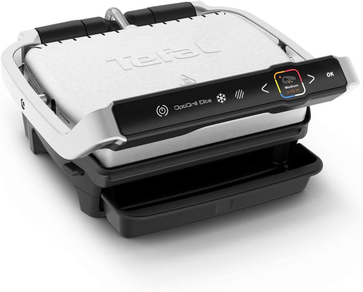 Tefal GC750D Optigrill Elite stříbrná