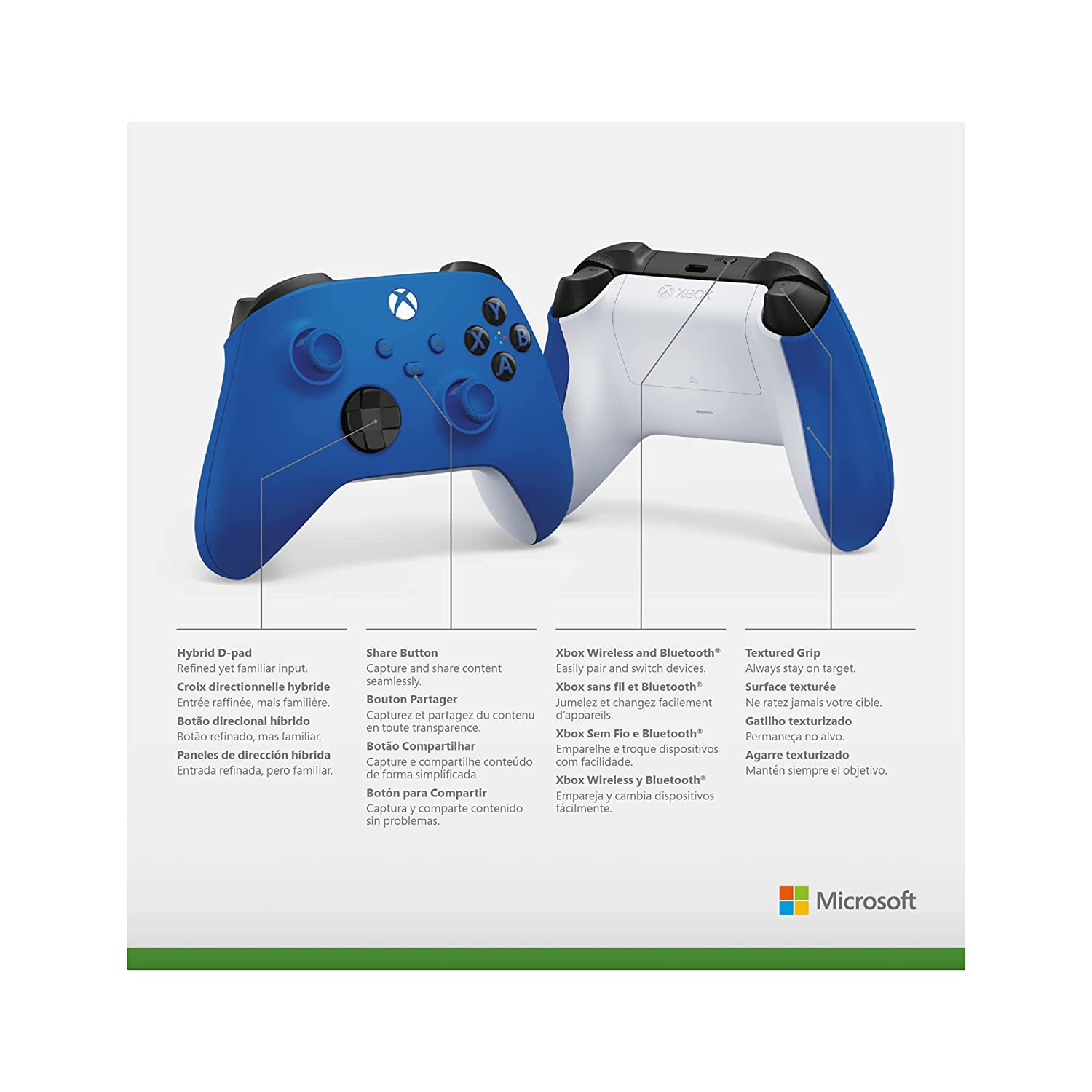 Xbox Series Bezdrátový ovladač (QAU-00002), Shock Blue - Obrázek 6
