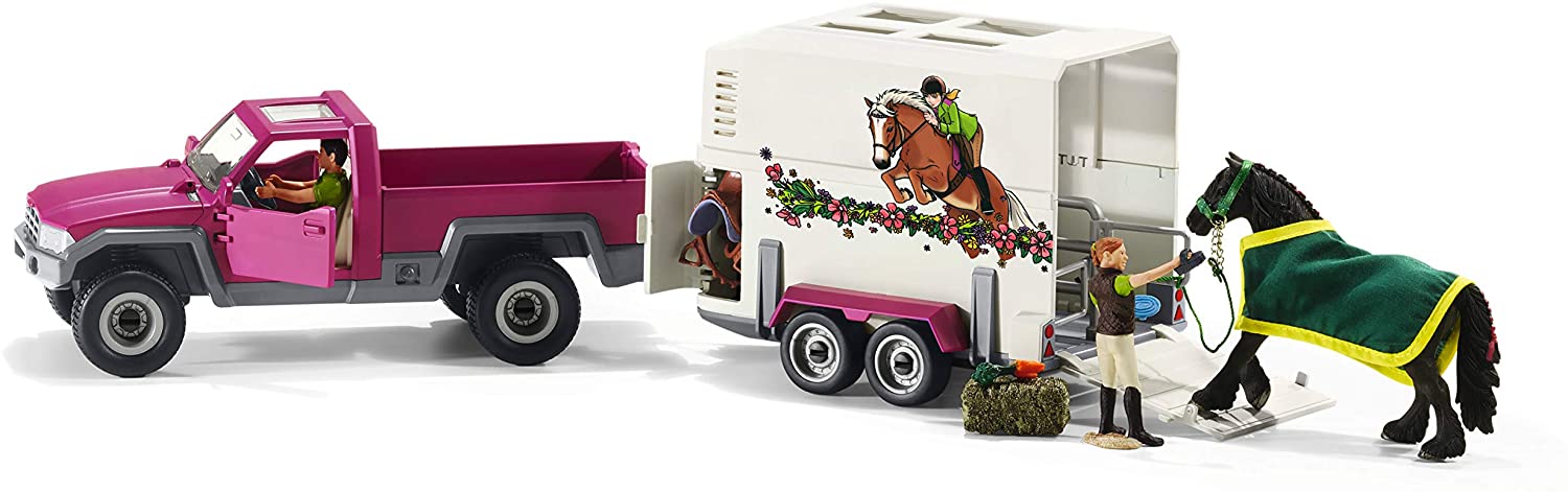 Schleich 42346 - Pick-up s přívěsem a koněm - Obrázek 4