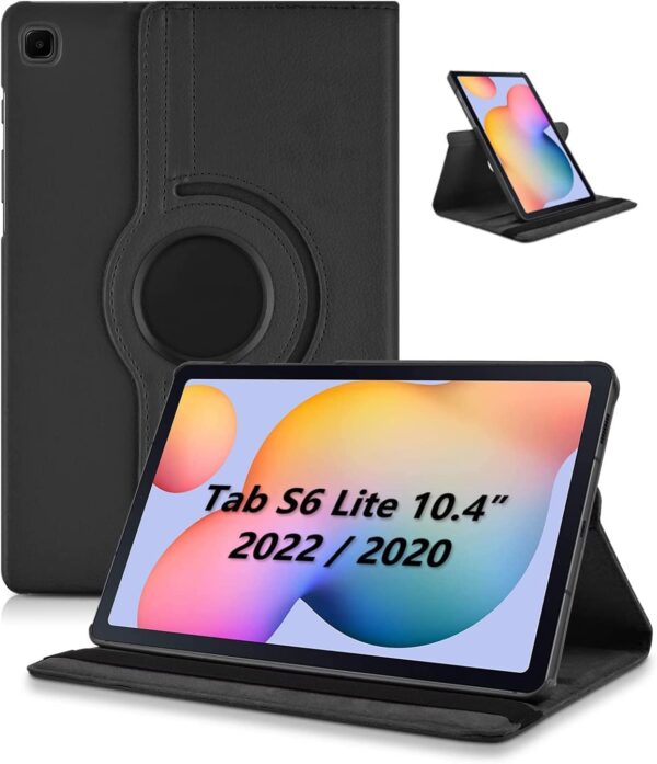 KATUMO Kožené pouzdro pro Samsung Galaxy Tab S6 Lite 2022/2020, černé