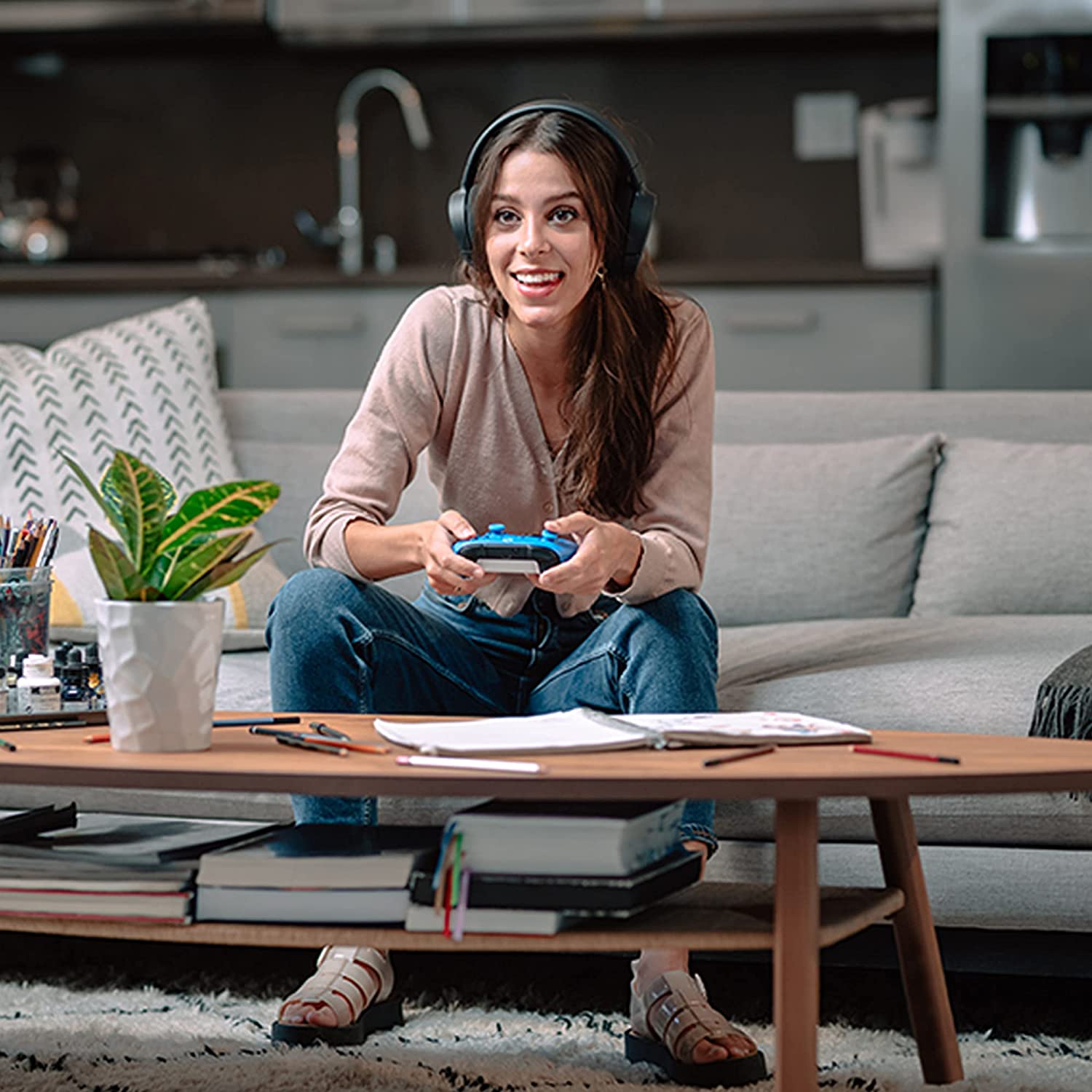 Xbox Series Bezdrátový ovladač (QAU-00002), Shock Blue - Obrázek 4