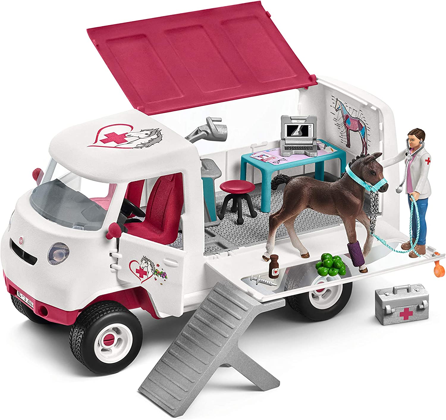 Schleich 42370 Mobilní veterinářská klinika s klisnou a ošetřovatelem - Obrázek 12