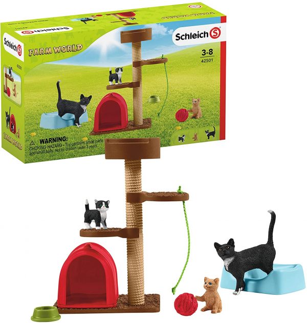 Schleich 42501 Škrábací kočičí strom s koťaty