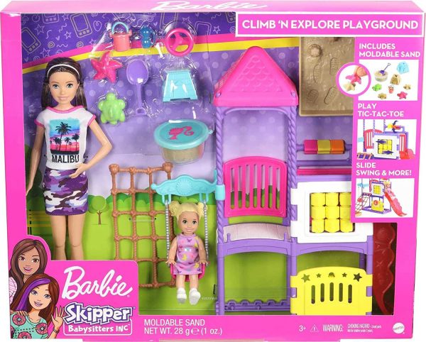 Barbie chůva na hřišti herní set (GHV89)