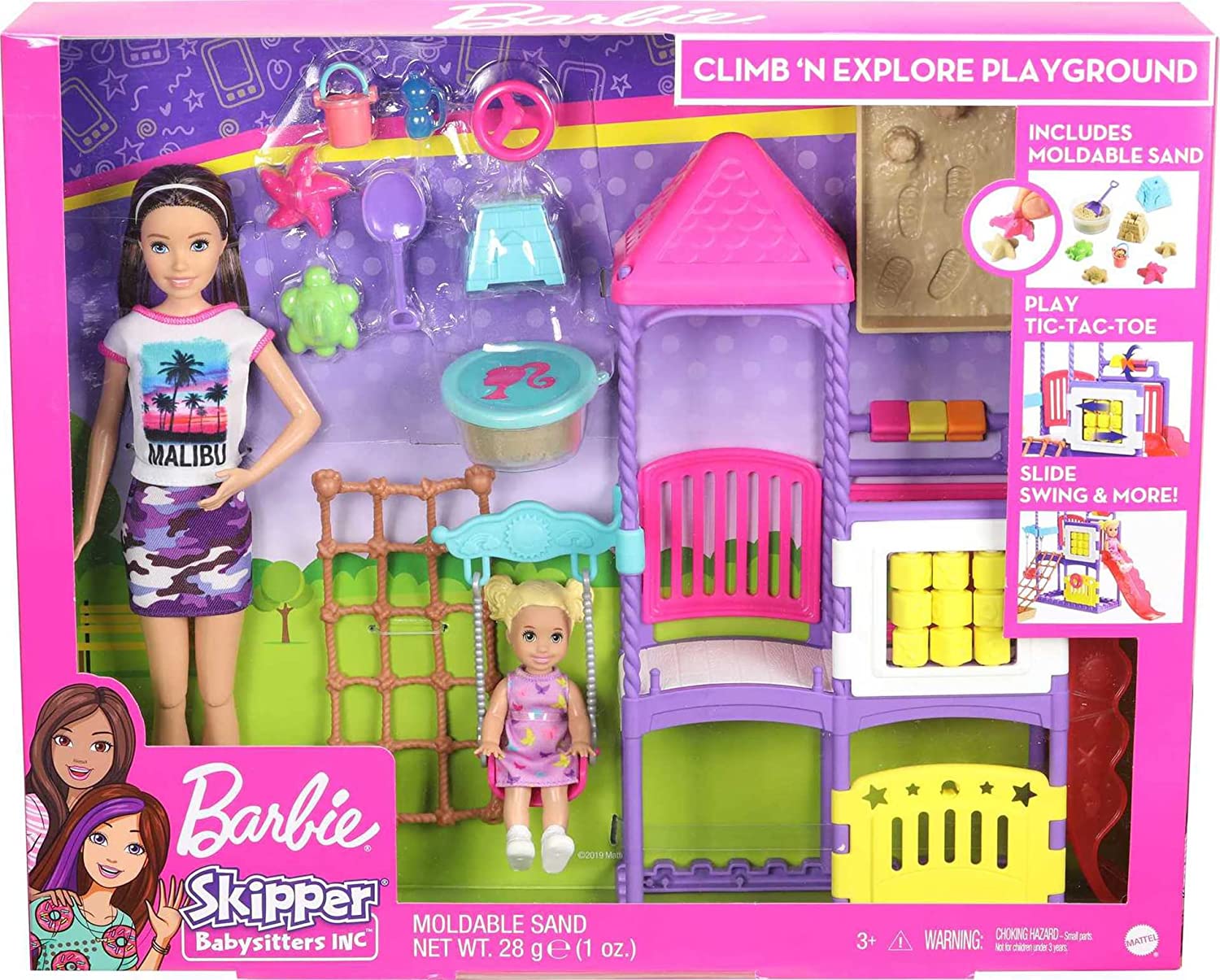 Barbie chůva na hřišti herní set (GHV89)