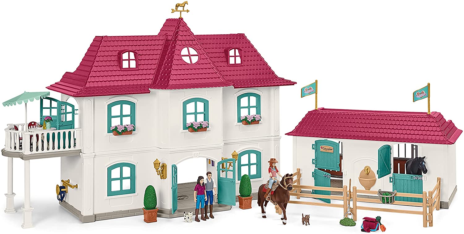 Schleich 42551 Velký dům se stájí, příslušenstvím a kloubovými figurkami - Obrázek 2