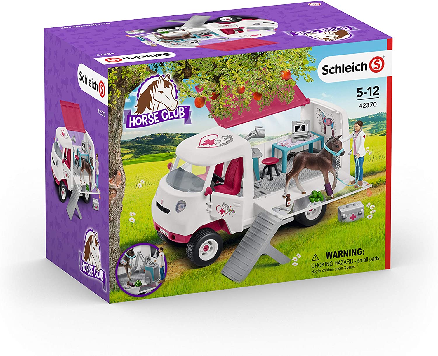 Schleich 42370 Mobilní veterinářská klinika s klisnou a ošetřovatelem