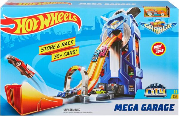Hot Wheels city garáž se závodní dráhou