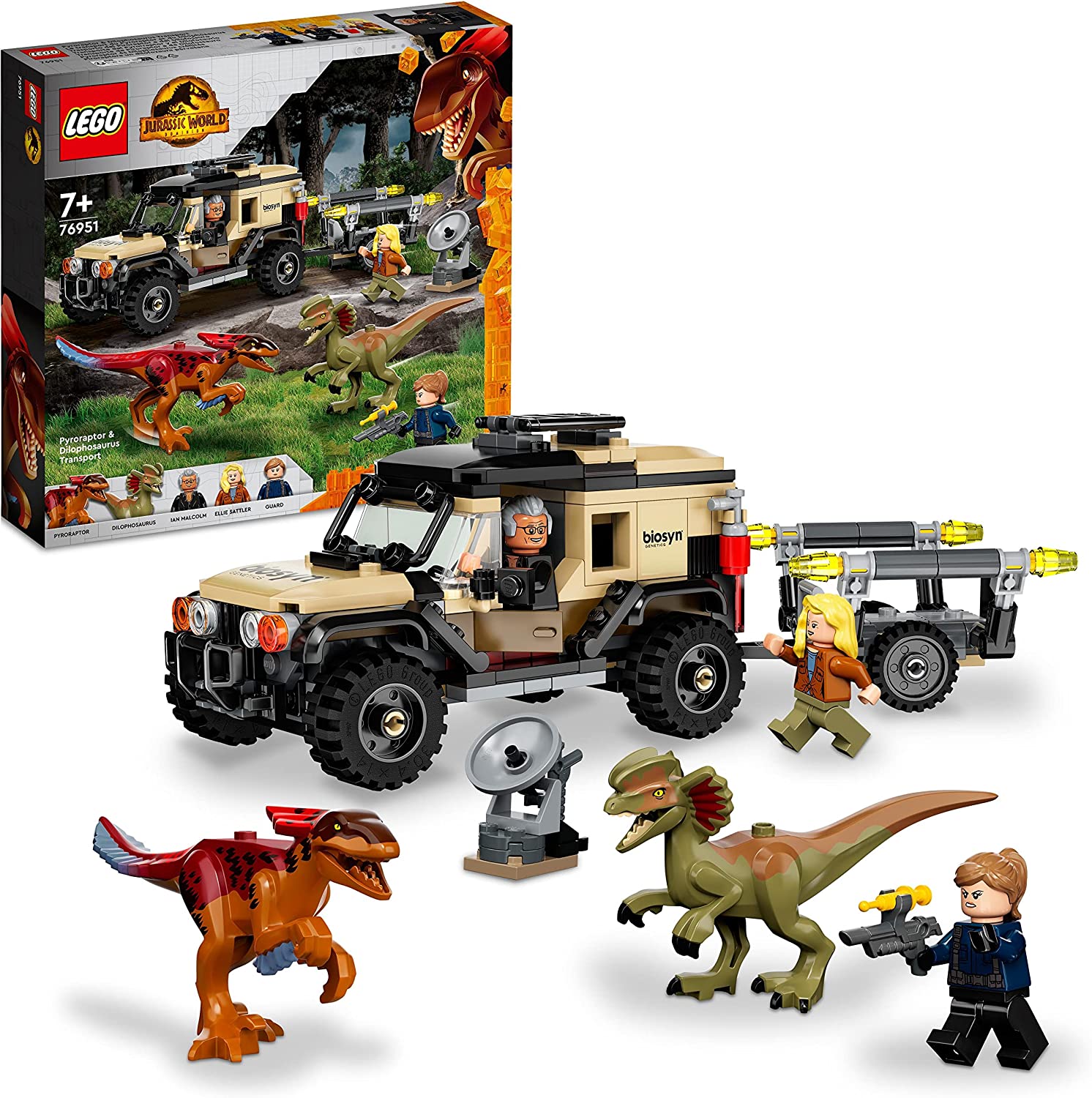 LEGO® Jurassic World™ 76951 Přeprava pyroraptora a dilophosaura