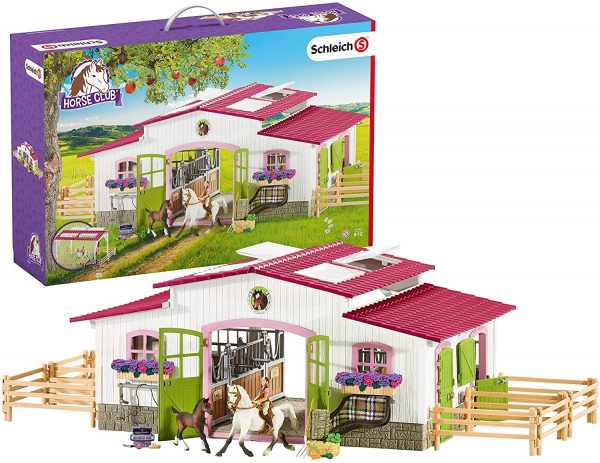 Schleich 42344 Stáj s koňmi a příslušenstvím