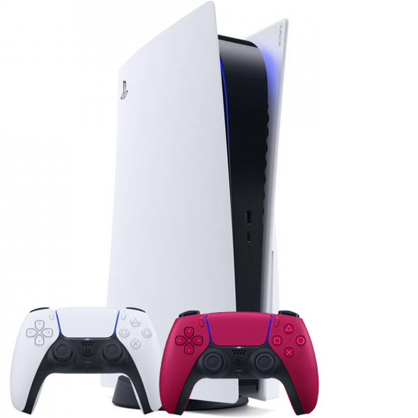 Sony PlayStation 5 + dárek červený ovladač DualSense