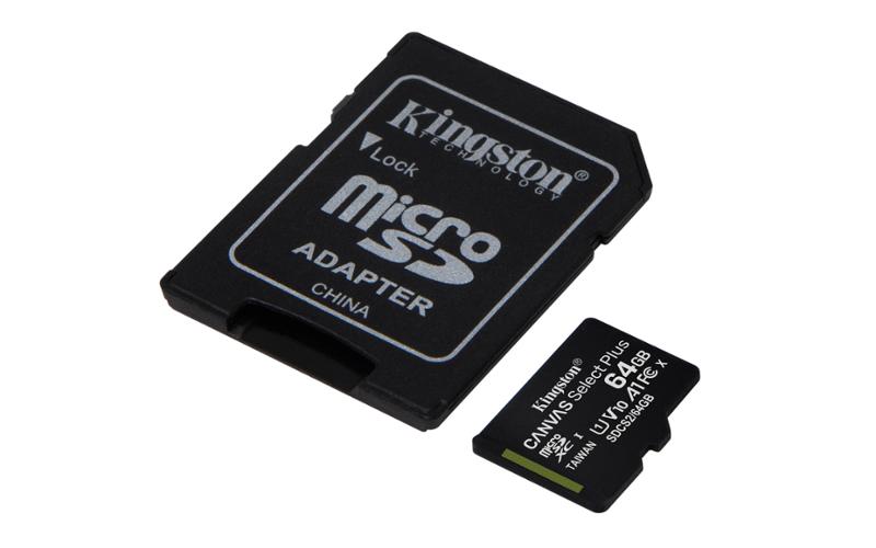 Kingston Canvas Select Plus MicroSDXC 64GB UHS-I U1 (100R/10W) + adapter (SDCS2/64GB) - Obrázek 2