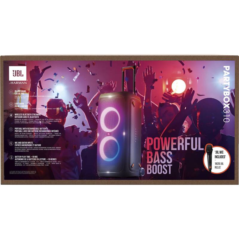 Party reproduktor JBL PARTYBOX 310 černý + mikrofon - Obrázek 18