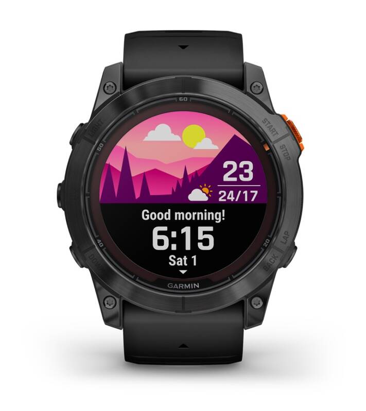 Garmin fenix 7X Pro Glass Solar - Gray / Black Silicone Band (010-02778-01) - Obrázek 3