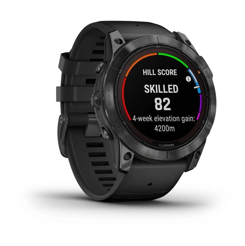 Garmin fenix 7X Pro Glass Solar - Gray / Black Silicone Band (010-02778-01)