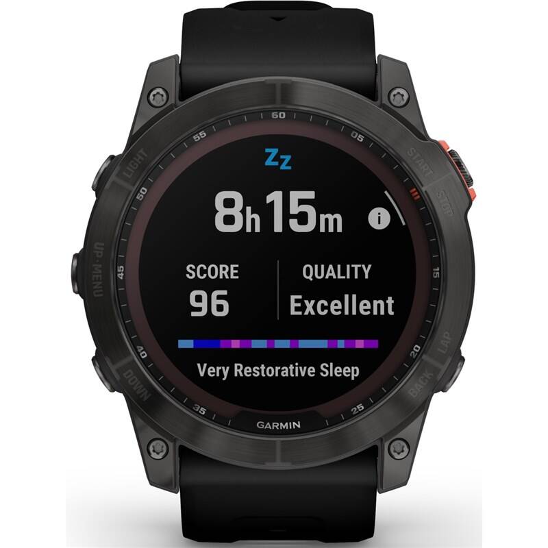 Garmin fenix 7X Solar - Gray/Black Silicone Band (010-02541-01)